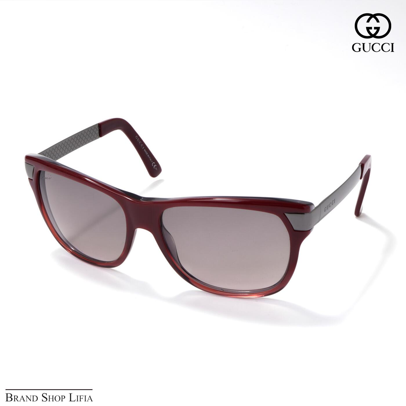 グッチ GUCCI サングラス ワインレッド系 ボルドー クリアフレー...(4.0)