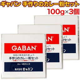 【レビューを書いて500円OFFクーポン配布中！】ギャバン 手作りのカレー粉セット 100g×3個セット GABAN 食塩無添加 カレーライス 香辛料 調味料