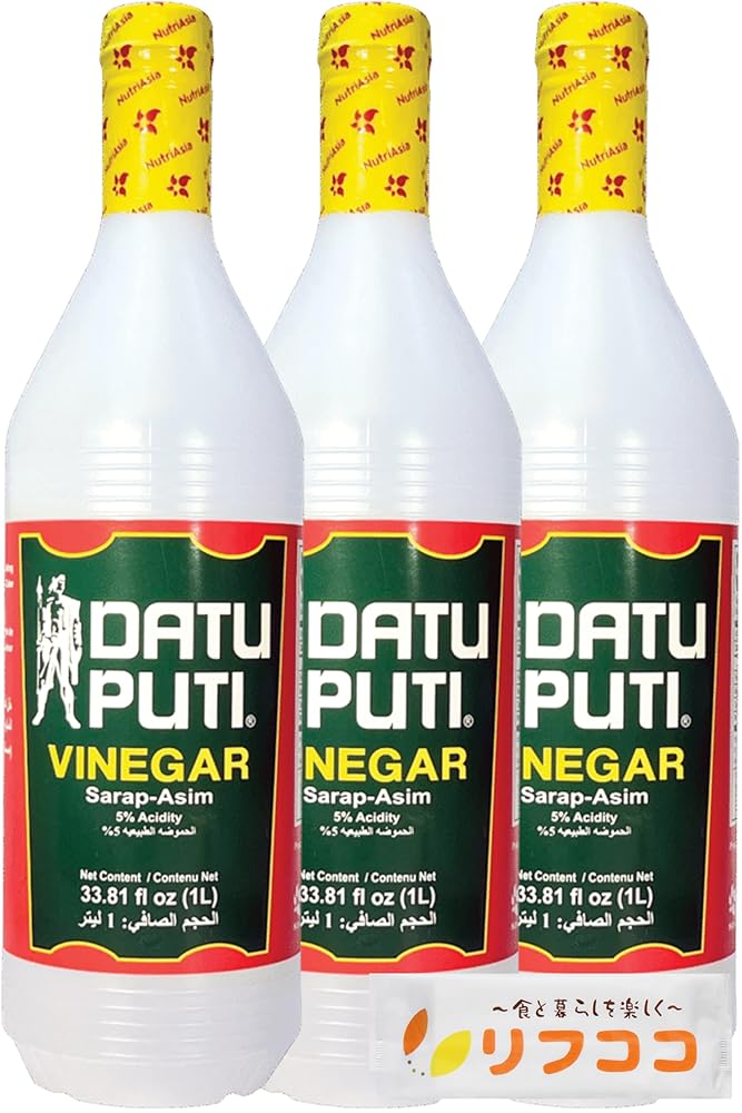 DATUPUTI ダトゥ プティ ホワイトビネガー 1L×3本セット フィリピン産 サトウキビを原料としたケインビ..