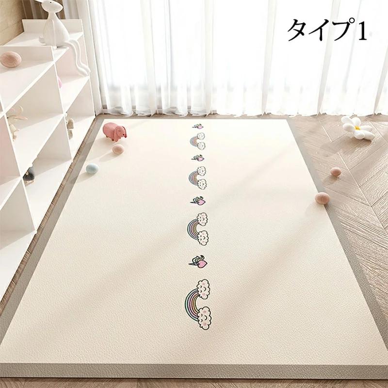 Lifulの爆買い ペットマット 防水 撥水 滑らない 滑り止め 大判 ラグ PVC カーペット プレイマット ペット 猫 犬 マット 怪我防止 下敷きマット ペットシーツ 洗える｜アングル2