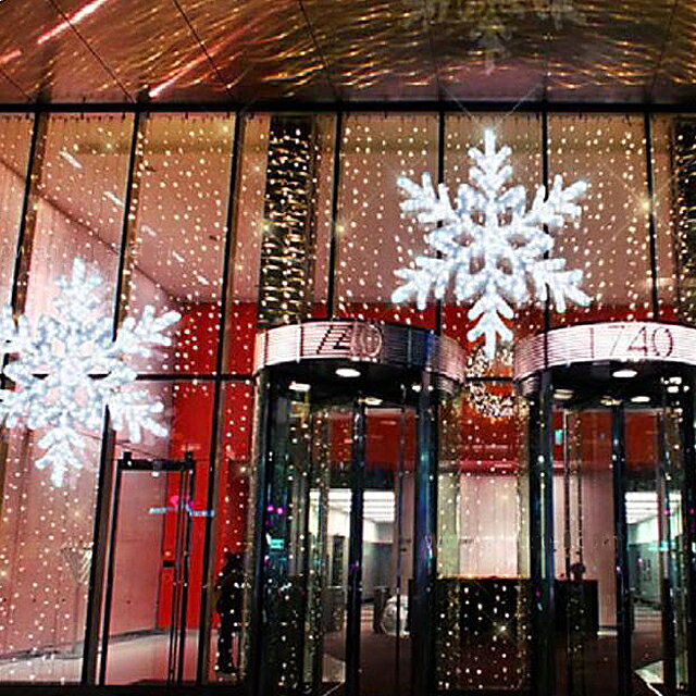 業務用 イルミネーション 大型モチーフ 2D クリスマス 屋外 防雨 LED 雪の結晶 ビ...