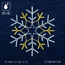 業務用 イルミネーション モチーフ 2D 雪 雪の結晶 クリスマス 屋外 防雨 LED ロープライト ダブルカラー ウォームホワイト