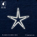 業務用 イルミネーション モチーフ 2D クリスマス 屋外 防雨 星 LED ロープライト ペンタスター B (小)