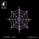 業務用 イルミネーション モチーフ 2D イルミ ハロウィン ハロウィーン クリスマス 屋外 防雨 LED クリスタルグロー 2D クモの巣 (大)