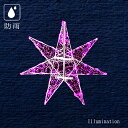 業務用 イルミネーション モチーフ 2D クリスマス 屋外 防雨 星 スター LED セパレーツギャラクシー 2枚羽 ピンク (小)