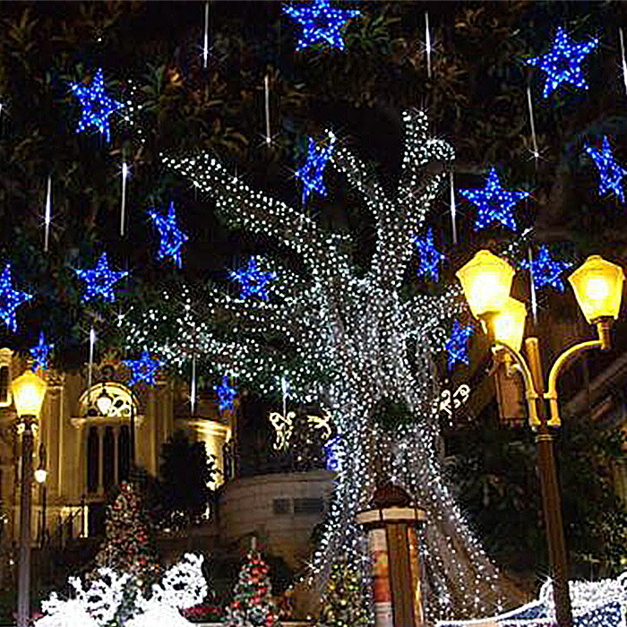 業務用 イルミネーション モチーフ 2D クリスマス 屋外 防雨 星 LED クリスタルグ...