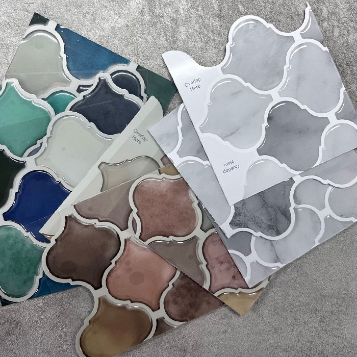 タイルシール サンプル モロッカン ランタン タイル 耐熱 防水 アルミ素材 壁紙シール ウォールステッカー キッチン 洗面台 カウンター タイルシート インテリア DIY 貼るだけ簡単 強粘着