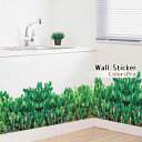 ウォールステッカー おしゃれ かわいい 植物 サボテン 多肉 ボーダーライン グリーン 貼ってはがせる 壁飾り インテリアシール 壁デコシール Wallsticker