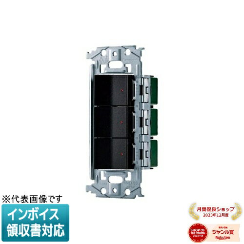 [法人限定] WNSS51888B マットブラック パナソニック SO-STYLE 埋込スイッチセット パイロットスイッチC 0.5A×3 [ WNSS51888B ]