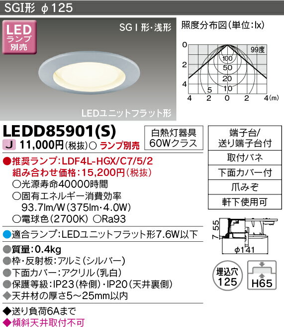 [ˡ͸] LEDD85901(S)  LED 饤 125  [ LEDD85901S ]