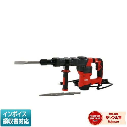 SDH-1217HXハツリハンマー強力なハンマーの力で早く、簡単にコンクリートを破砕できますコンクリートのハツリ作業打撃エネルギー12Jの強力ハツリ能力です工具不要のワンタッチチャックを採用しています(17mm六角軸対応)握りやすくて、丈夫な大型サイドハンドル付で、丈夫で、段積み+固定ができるハードケース入りです連続運転に便利なスイッチロック機能付きです●電源：単相交流100V50/60Hz・消費電力：1200W・電流：13.5A●打撃数3900min-1●打撃力：12J(ジュール)●チャック：ワンタッチスリーブチャック(六角17mm軸対応)●本体質量：約6.0kg、本体サイズ：約幅475×高さ245×奥行90mm、電源コード長：約5m材質●セット内容：ハツリ作業用17mm六角ポイントチゼル、フラットチゼル各1本、チューブグリス1個、クランクケースキャップ開閉用レンチ1本ご使用に際しては必ず取扱説明書をよくお読みのうえ、操作方法、安全に関する注意事項について十分に理解したうえで作業してください作業の際には、集塵機を併用したり、風向きを確認するなどして、出来るだけ粉塵が本体外周に飛散しないよう配慮してください本体外周に切粉が多く飛散しますと、モーター冷却風取り入れ口から細かい粉塵がモーターやスイッチ内部に侵入し、接触不良や異音、焼損する恐れがありますまた作業後は、モーター冷却風取り入れ口へ圧縮空気吹き付けて清掃してください過負荷や長時間連続負荷作業により、モーター(本体後部)が熱くなりましたら、負荷作業を中断しモーターを1~2分間から運転してモーターの冷却を促してから、モーターが冷えるまで十分に待った後、作業を再開してください六角チャック内部は常に清潔に保つよう清掃してくださいビット取り付けの際には、ビットの打撃効率を上げ、高温によるビットの消耗を防ぐため、軸根元に市販のモリブデングリスを少量塗り付けてください●商品サイズ（mm）475×245×90●重量（g）6000