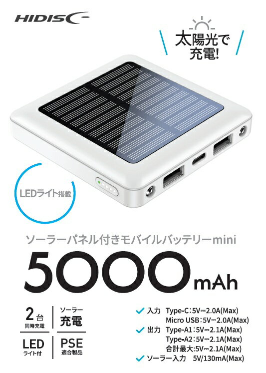 ��[¨Ǽ�߸�ͭ��] HD4-MBTCSP1L05WH ��������� HIDISC �����顼�ѥͥ��դ���Х���Хåƥ꡼mini [ HD4MBTCSP1L05WH ]