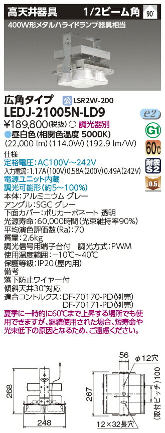 [ˡ͸] LEDJ-21005N-LD9  LED ŷ 400W᥿ϥ饤ɥ״   [ LEDJ21005NLD9 ]