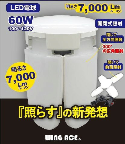 ライト館の【当店在庫品】クリップランプ　スーパールミネX60CL　60W LED電球付屋内用クリップランプ　スーパールミネX60CL　SLX-60CL　ウイングエース　★北海道　沖縄離島送料別途｜アングル2