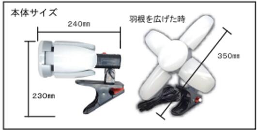 ライト館の【当店在庫品】クリップランプ　スーパールミネX60CL　60W LED電球付屋内用クリップランプ　スーパールミネX60CL　SLX-60CL　ウイングエース　★北海道　沖縄離島送料別途｜アングル3