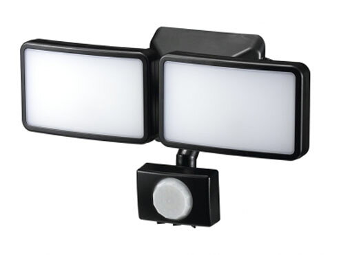 Rakuten - ヤザワコーポレーション　LEDセンサーライト 乾電池式 防雨タイプ 調光タイプ 6W白色LED×2灯 リモコン付 SLR3LEB2