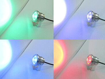 LED-RGB10W投光器、看板灯、集魚灯などにリモコン付きLED