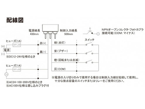 小型LED回転灯 ニコミニ Φ45 DC12V （青） VL04M-D12AB - ショッピング