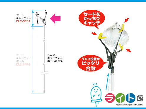 Rakuten - 天井照明器具取替え工具　ジェフコム　セードキャッチャー　DLC-SC02（ポールは別売です。）【代引き不可商品】