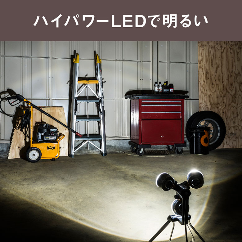 【お買い物マラソン中エントリーでポイント10倍】【保証付】【54%引き】 ムサシ RITE LED×3灯 スーパーワークライト(WT-1000)ワークライト 屋外 led エクステリア 照明 防犯グッズ ライト 防犯ライト 【商品到着後レビューを書いて次回使えるクーポンGET】 [3]