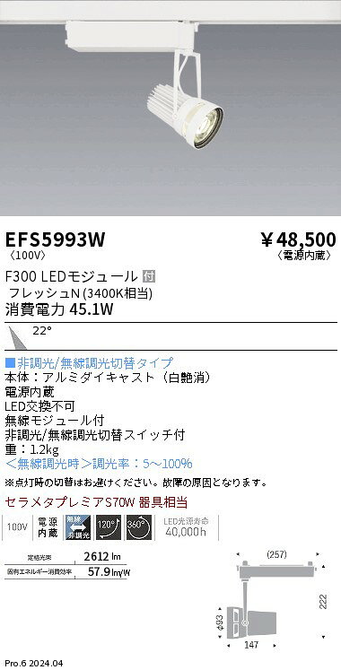 【15,000円〜送料無料※】遠藤照明 生鮮スポットライト　白　F300　フレッシュN　中...