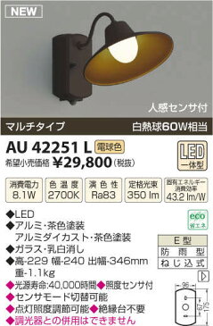 【SPU↑ポイント最大7倍】【\15000円〜送料無料※】コイズミ照明 LEDポーチ灯 AU42251L (※北海道・沖縄・離島を除く)