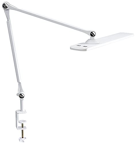 1800ルーメン DK-R190WHホワイト/ワンサイズ/DK-R190WH・Style:1800ルーメン DK-R190WH・パッケージ個数:1・サイズ(約):セード/幅500×奥行80×高さ12.5mm、アーム1/415mm、アーム2/480.5mm (本体凸部含む)・本体重量:約1.435kg、セット内容・付属品:本体、2-WAYクランプ、ACアダプター・明るさ(無段階調節):昼白色/450〜1800ルーメン、白色/400〜1700ルーメン、電球色/350〜1400ルーメン、直下照度(40cm最大時):3800ルクス・電源:ACアダプター(入力:AC100-240V 50/60Hz、出力:DC12V 1000mA)・入力電圧:DC12V、入力電流:1000mA、消費電力12W広範囲照射で実用的なデスクライトシリーズ もっと眼のことを考えたデスクライト 3色調色＆無段階調光機能搭載 ワイド発光で広範囲を明るく照らす (JIS AA形相当) 【眼のことを考えたデスクライト】 高演色 (Ra95) LEDによりブルーライトを軽減 (※) し、太陽光に近い自然な光を実現。眼が疲れにくい ※当社の旧製品 (平均演色評価数Ra80のLEDを使用) と比べ、ブルーライトを約20％軽減 【調色・調光メモリー機能】 消灯前の光の色と明るさを記憶。再度点灯させた時に同じ光色・明るさで点灯する 光色を昼白色から電球色まで無段階で調光できる調色機能付き 明るさを調節できる調光機能付き 多重影のできにくい導光板を採用 光のチラつきを抑えたフリッカーレス 縦向き・横向きの設置場所に対応、2-WAYクランプ付属 タッチセンサースイッチ