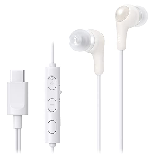 樂天商城 - JVCケンウッド JVC HA-FR9UC-Wイヤホン 有線 マイク付き タイプC カナル型 USB Type-C 1.2m ホワイト HA-F