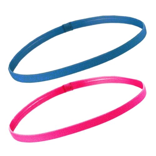 樂天商城 - AVILMORE サッカー 汗止め ヘアバンド メンズ レディース ヘッドバンド スポーツ 汗止めバンド ヘアゴム 髪留め 2個セット (ブルー