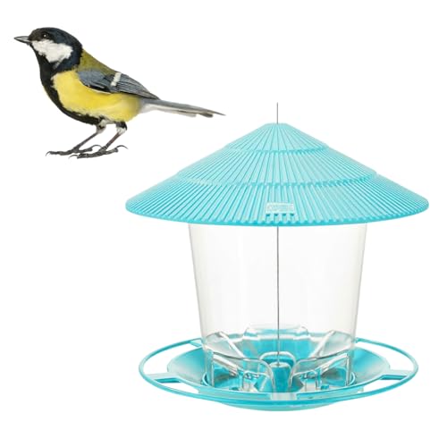 ideamall バードフィーダー 野鳥 餌台 鳥 餌入れ 小鳥 屋外 (グリーン)
