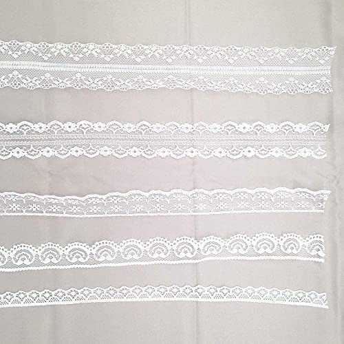 クラシックフローラル花束白/5巻/-・素材：綿100・状態：新しい・サイズ：長さ：約10m/ロール；幅：(12mm)1巻、(22mm)1巻、(23mm)1巻、(27mm)1巻、(40mm)1巻・使いやすい：必要な長さに調整された、弾力性のあるカット可能なレースサテン・幅広い用途：このクラシックな白いレースのリボンを使用して、花束の茎、テーブルトップ、カードボックスを装飾できます。ギフト用、花柄のデザイン、縫製、キルティング、ステッチ、職人技などにも使用できます素材：綿 カラー：ホワイト 長さ：各10m/巻 入数：5巻 特徴： レースの柄がはっきりとして綺麗な透け感を演出します
