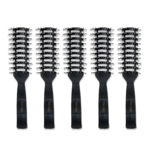 樂天商城 - ヘアブラシ 【5本】 スケルトンブラシ 長さ20cm 黒色