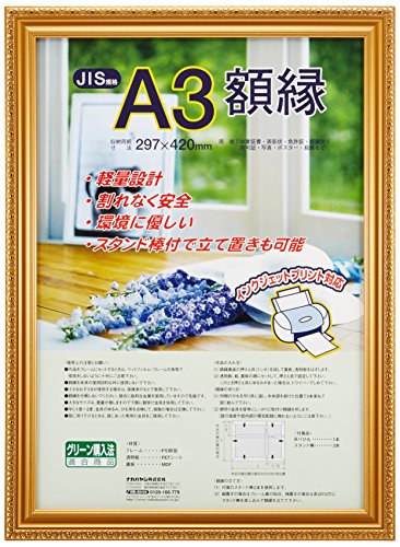 樂天商城 - ナカバヤシ 木製軽量額縁 金ケシ A3(JIS規格) フ-KWP-40 [オフィス用品]