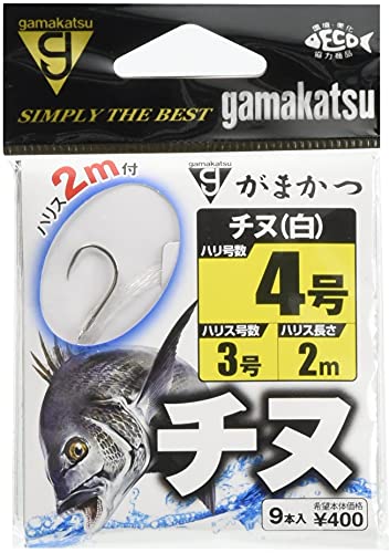 樂天商城 - がまかつ(Gamakatsu) 糸付 チヌ(白) 2m 4号-ハリス3. 11990-4-3-07