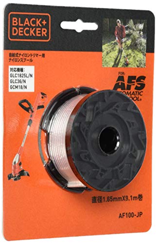 赤/-/AF100JP・パッケージ個数:1・直径1.65mm×9.1m巻・対応機種:自給式ナイロントリマー(GLC1825L-JP)商品紹介 ●自給式ナイロントリマーGLC1825L専用ナイロンスプール。 安全警告 使用時は必ず保護メガネを着用してください。正しく取り付けられていることを確認してから使用してください。回転中のナイロンコードに触れないでください。