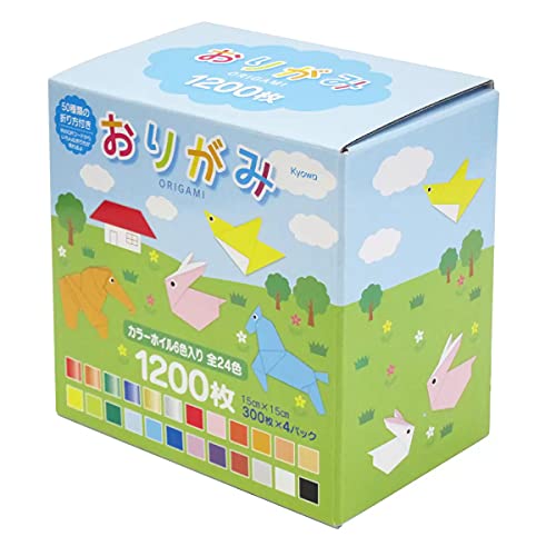 樂天商城 - 協和紙工 折り紙 15cm角 24色 1200枚 010741
