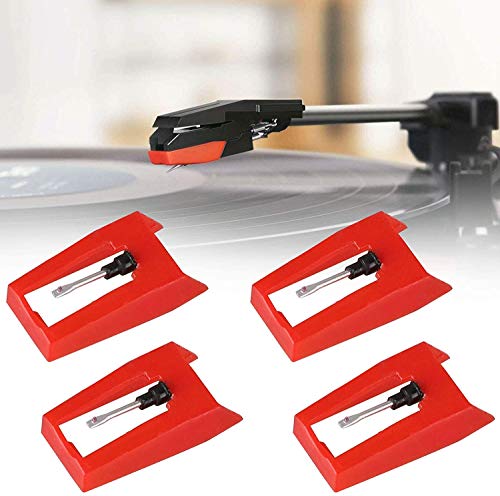 樂天商城 - 4個 LP レコード針 交換針 レコードプレーヤー針ターンテーブルスタイラス交換ターンテーブルLPプレーヤー蓄音機 (赤)