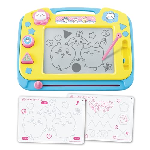 パッケージ個数:1・描いたり消したりスタンプも! ちいかわたちと楽しくおえかき!・マイクロカプセル方式でくっきり描けるおえかきボード。・セット内容:本体 マグネットスタンプ(ちいかわのお顔 まる さんかく) マグネットペン おえかきシート2枚(キャラクター 形・線)・電池不要・（C）nagano/chiikawa committee描いたり消したりスタンプも!ちいかわたちと楽しくおえかき!マイクロカプセル方式でくっきり描けるおえかきボード。手やお部屋を汚さずにおえかきを楽しめます。細いペン先で描きやすいマグネットペンはにぎりやすいすべり止め付きです。 ちいかわのお顔スタンプはポンッと押すだけでちいかわができちゃう!まるとさんかくのスタンプはぬりつぶしたり、組み合わせて使ったり自由に楽しめ、おえかきの表現がぐーんと広がります。 画面にはめて使えるおえかきシートは、ちいかわたちのイラストがかける｢キャラクター｣と、色々な形や線がかける｢形・線｣の2枚付きです。