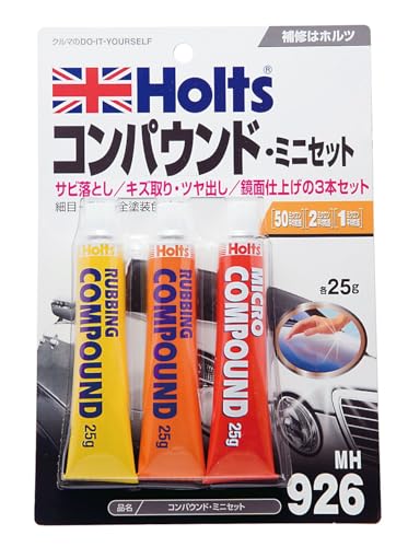 樂天商城 - ホルツ 補修用品 コンパウンドミニセット 粗目・細目・極細 25gx3本セット Holts MH926