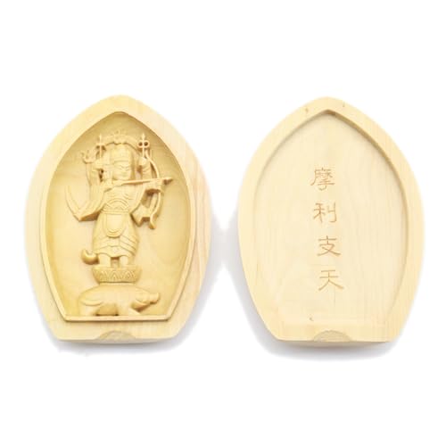 樂天商城 - 栗田こだわり仏像 【守り本尊】 摩利支天立像 (蓮華形香合仏[懐中仏]) 守り本尊 情報 （高さ6.2cm、幅4.5cm）ツゲ製高級木彫り 17