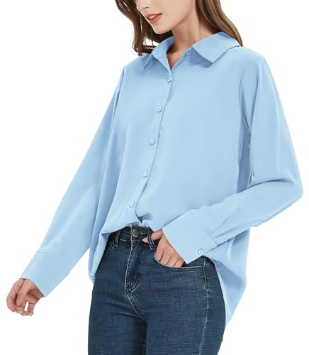 樂天商城 - [SPRING SEAON] シャツ ブラウス レディース とろみワイシャツ オフィス ノーアイロン ゆったり 大きいサイズ 長袖 カジュアル