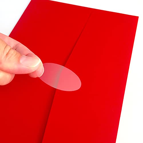 ミニマルレッド/100枚/-・Size:100枚・封筒・手紙などの封かんに便利な弱粘着タイプの楕円型4×2cmの封印シールです。きれいな楕円型タイプのシールは、見栄えが良くシンプルかつおしゃれに仕上げてくれます。※平面物に貼り付けする用途に適しております。（ボール紙や段ボールなどの箱に対して折り曲げて貼り付けする用途には適しません）・【便利なクリアカラー】シンプルな無地+透明シールなので、封筒や手紙、ハガキなど本体のカラーやデザインを損なわずに、幅広く使えるので便利なアイテムです。・【シール同士の接着を防止】通常より少し厚手のしっかりとしたシールですので、シートからはがす際にシール同士が接着してしまうのを防止します。また、超コンパクトなシートサイズで収納場所に困りません。・【貼るときのポイント】クリアですので指で貼ると指紋やホコリが目立つことがございます。ピンセットを使用することできれいに貼っていただけます。・【商品仕様】シールサイズ(本体)：楕円型4×2cm、シール数量：100枚、シートサイズ：約23×9.5cm、1シート：20枚×5シート /