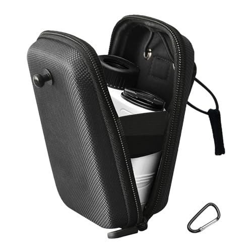 シンプルブラック/-/golf bag・Color:ブラック・サイズ：幅15cm×横10cm×高5cm；最大の開口サイズ：7cm。・耐水性と耐衝撃性のあるEVA表面と柔らかい裏地を組み合わせて、機器をしっかりと保護します。・ベルト通しが付いているので、プレー中も腰にぶら下げての持ち運びが可能。・プレイ中にファスナーの開閉が面倒な場合は、ゴムバンドで距離計の飛び出しを防止できます。