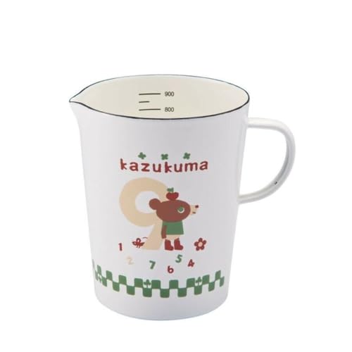 豊琺瑯 かずくま ホーローメジャーカップ ホワイト L KAZ-2408
