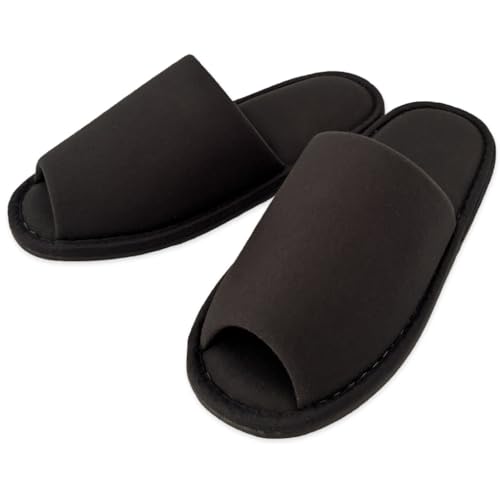 [ハキハキ工房 - Slippers by CREO] スリッパ メンズ ニット外縫い LLサイズ 約29cmまで 日本製 ジャンボ 洗える ゆ