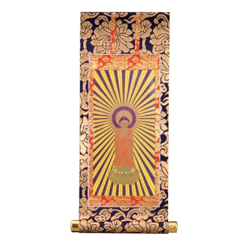 樂天商城 - サンメニー ご本尊 掛軸 西阿弥陀 神道用掛軸 表装 職人 手仕上 金糸使用 浄土宗 浄土真宗 ご本尊用 掛軸仏像 かけじく おしゃかさま ほん