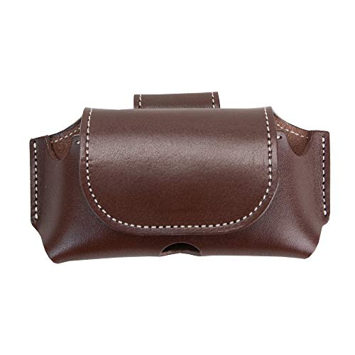 Tochigi Leather Cell Phone Pouch Holster Case Belt Horizontal Feature Phone Case Made in Japan 2509 Dark Brown