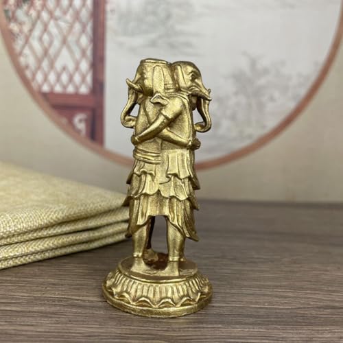 樂天商城 - 歓喜天 仏像【守り本尊】7.5cm ブロンズ像 聖天 ガネーシャ 真鍮製 ミニチュア仏像