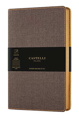 樂天商城 - カステリミラノ ノート M 横罫 HARRIS CASTELLI MILANO (TOBACCO BROWN)