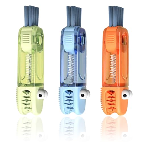 樂天商城 - KDSSYFT 水筒用隙間ブラシ 3個セット 3 in 1 多機能 回転式 哺乳瓶 水筒 ボトル カップ用 洗浄ブラシ 収納しやすい キッチン用